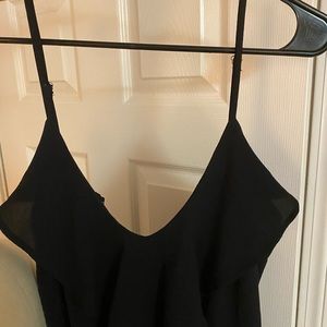 Black tank top jump suit